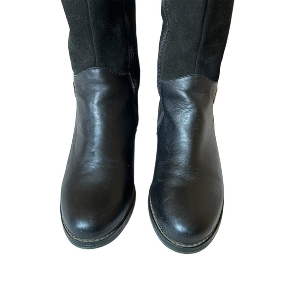 Pajar Carry Heritage Leather Suede Knee High Boots Black Horseback Riding Sz 9 - Picture 4 of 10